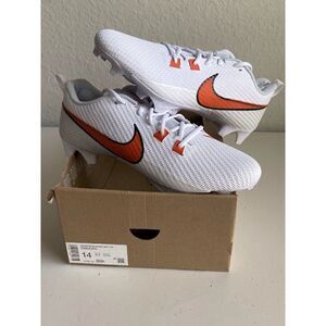Nike Vapor Edge Speed 360 2 White Orange Football Cleats FJ1582-180 Men’s Sz 14